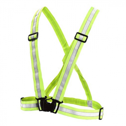Reflexní šle elastické - žluté - reflexní pruh 13 cm - splňují normu EN 13356